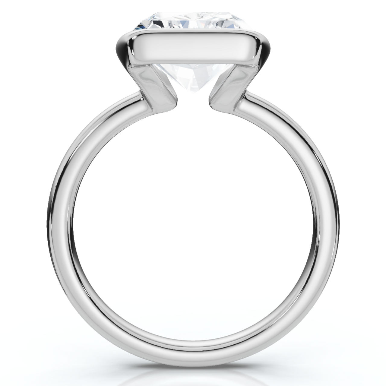Certified 4 Carat Radiant Cut Diamond Solitaire Engagement Ring | D-E Color, VS Clarity | 14K Gold Finish