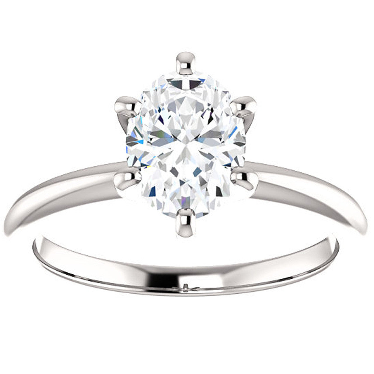 Certified 1 Carat Oval Cut Diamond Solitaire Engagement Ring | G-H Color, VS Clarity | 14K Gold Finish