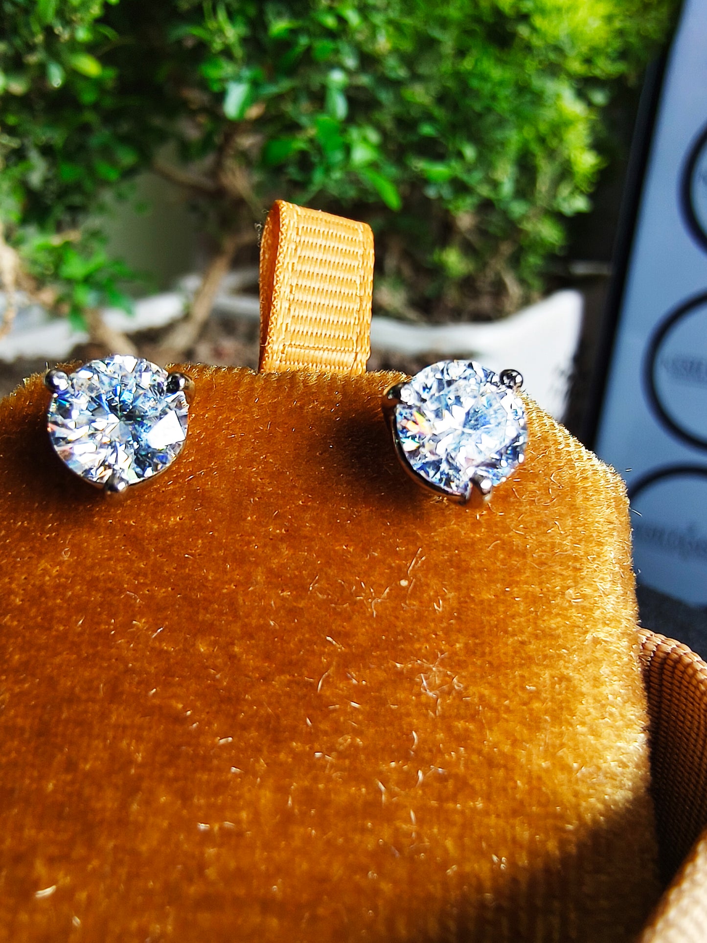 2 CT Round Diamond Stud Earrings – Certified 1 CT Each – Timeless Elegance in 925 Silver