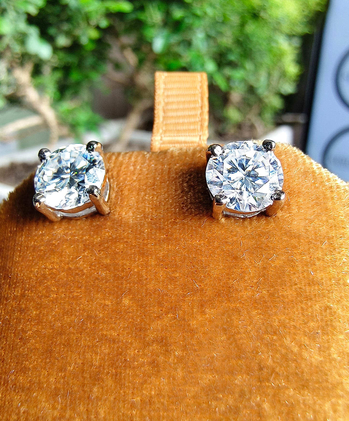 4.00 Ct White Diamond Solitaire Stud Earrings – Certified Luxury in 925 Silver