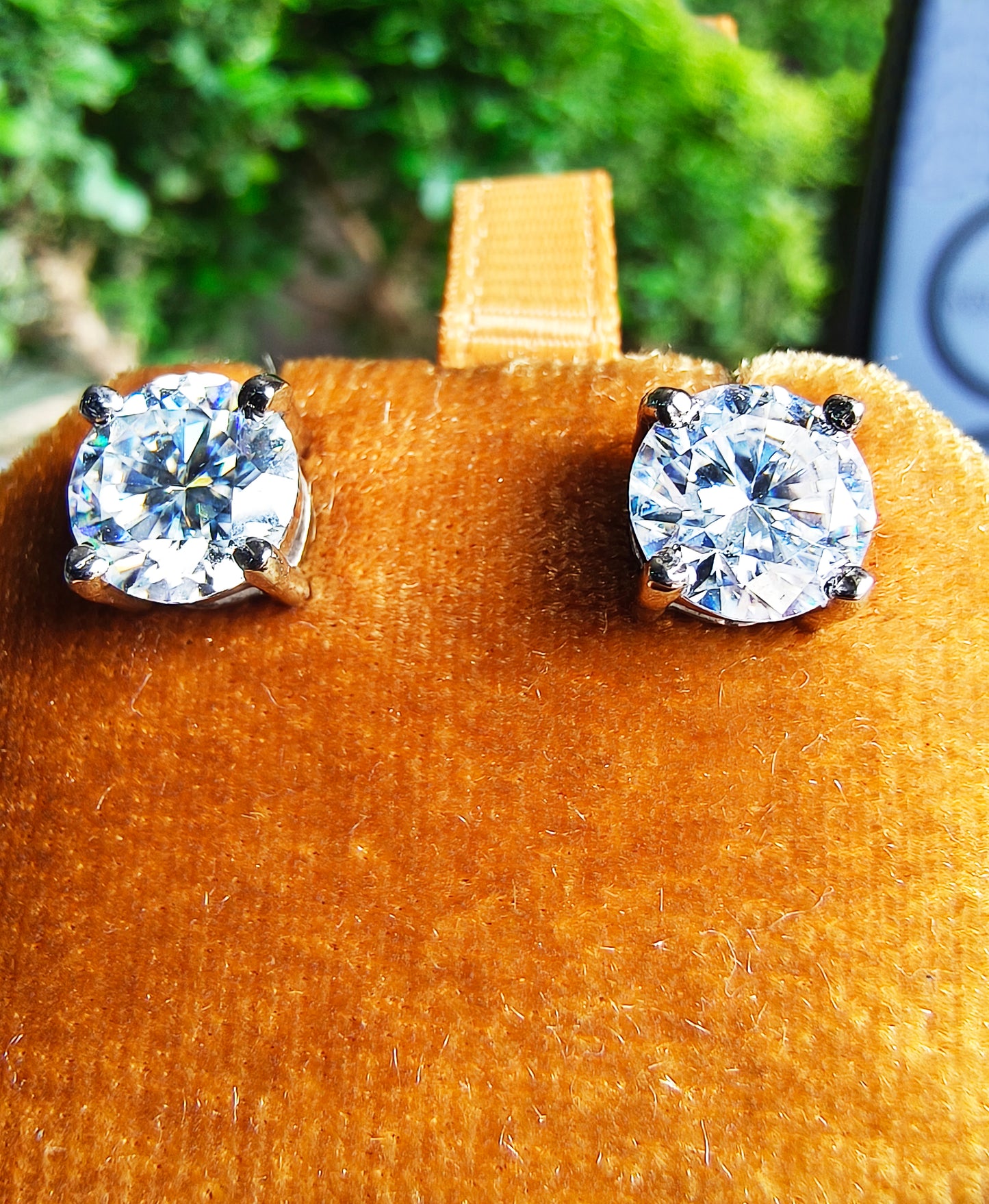 4.00 Ct White Diamond Solitaire Stud Earrings – Certified Luxury in 925 Silver
