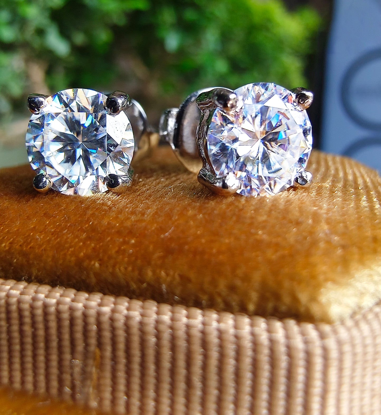4.00 Ct White Diamond Solitaire Stud Earrings – Certified Luxury in 925 Silver