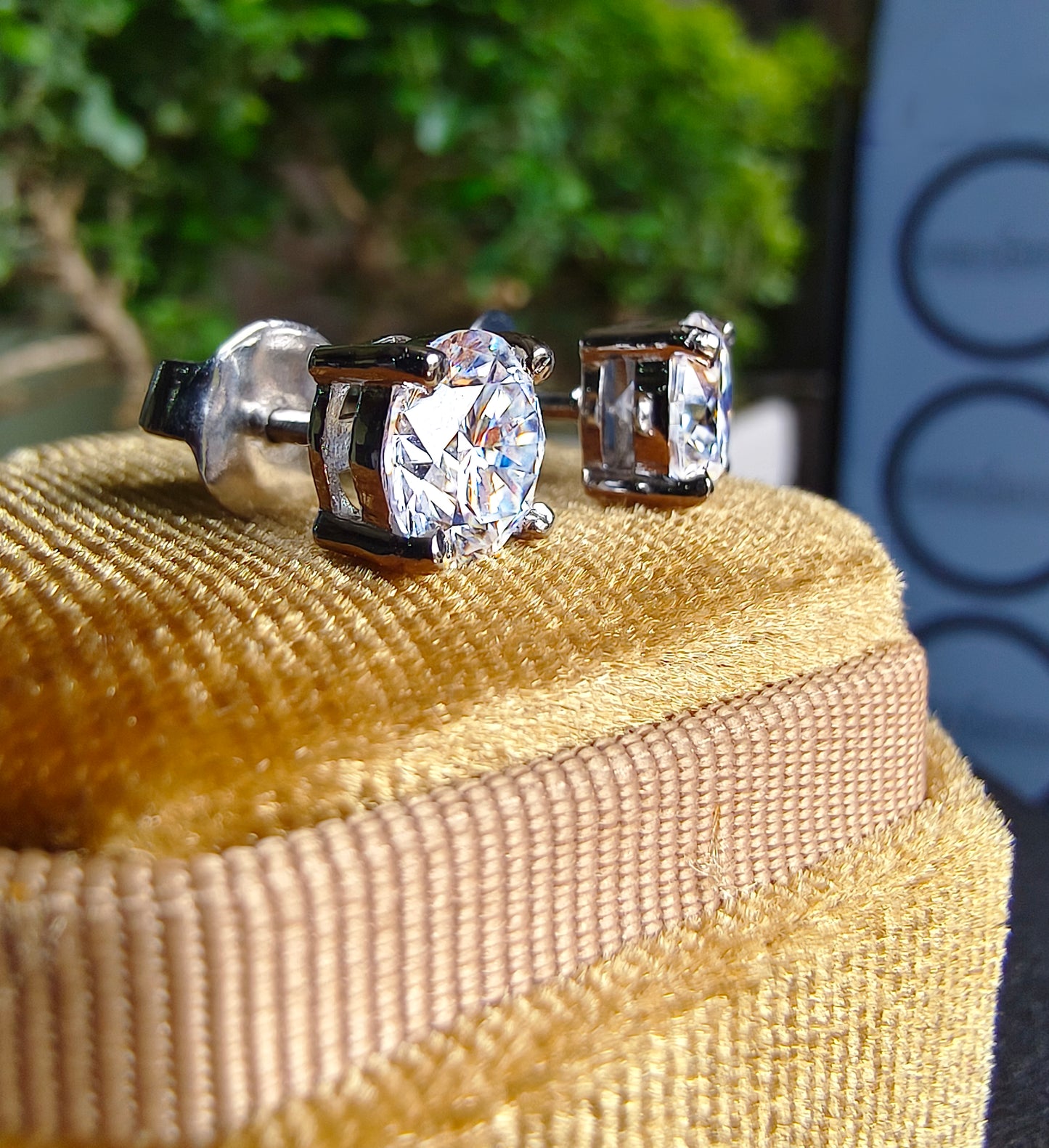 4.00 Ct White Diamond Solitaire Stud Earrings – Certified Luxury in 925 Silver