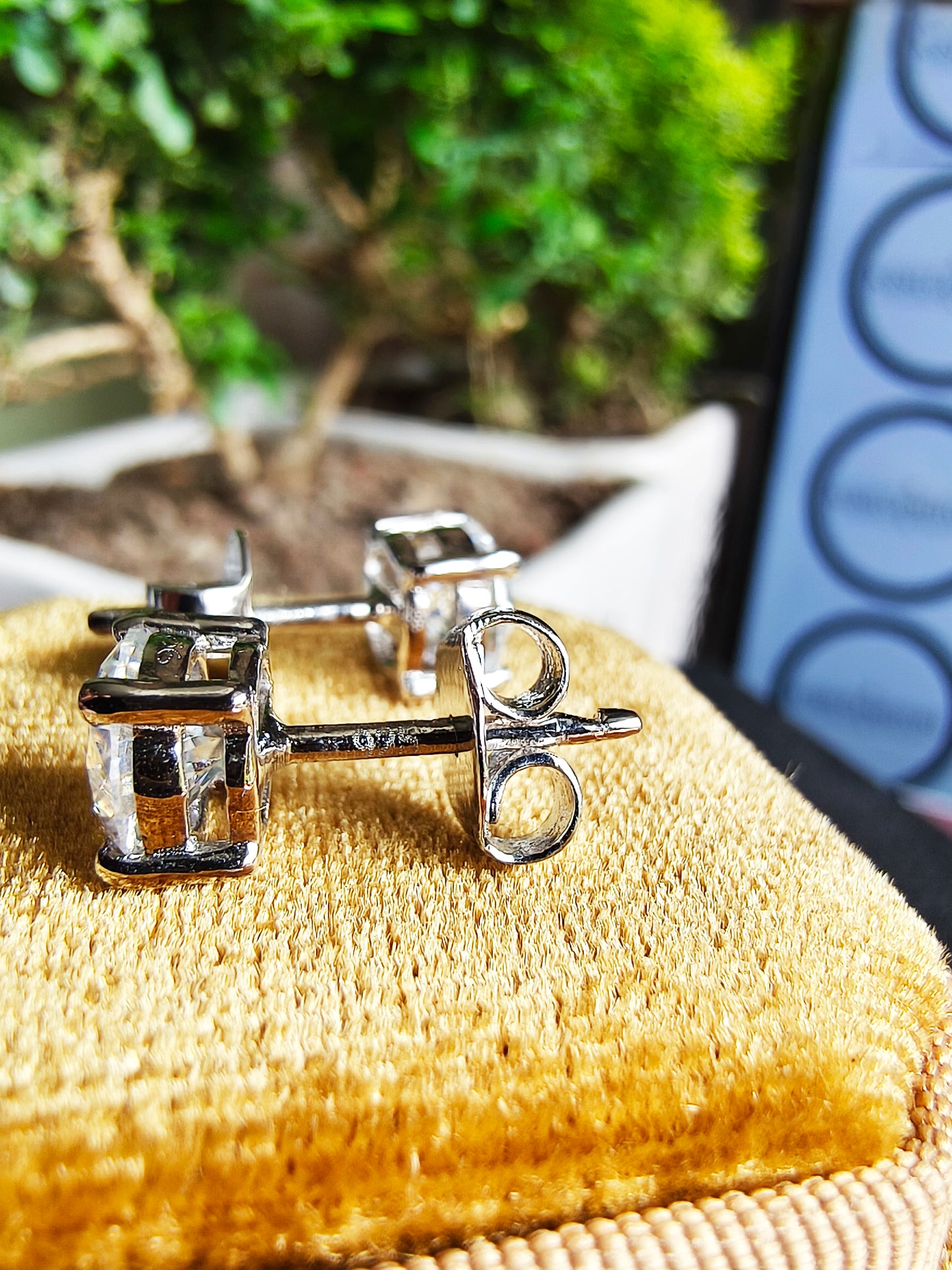 4.00 Ct White Diamond Solitaire Stud Earrings – Certified Luxury in 925 Silver