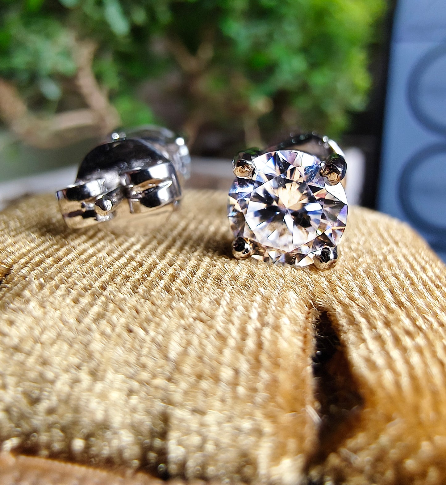 4.00 Ct White Diamond Solitaire Stud Earrings – Certified Luxury in 925 Silver