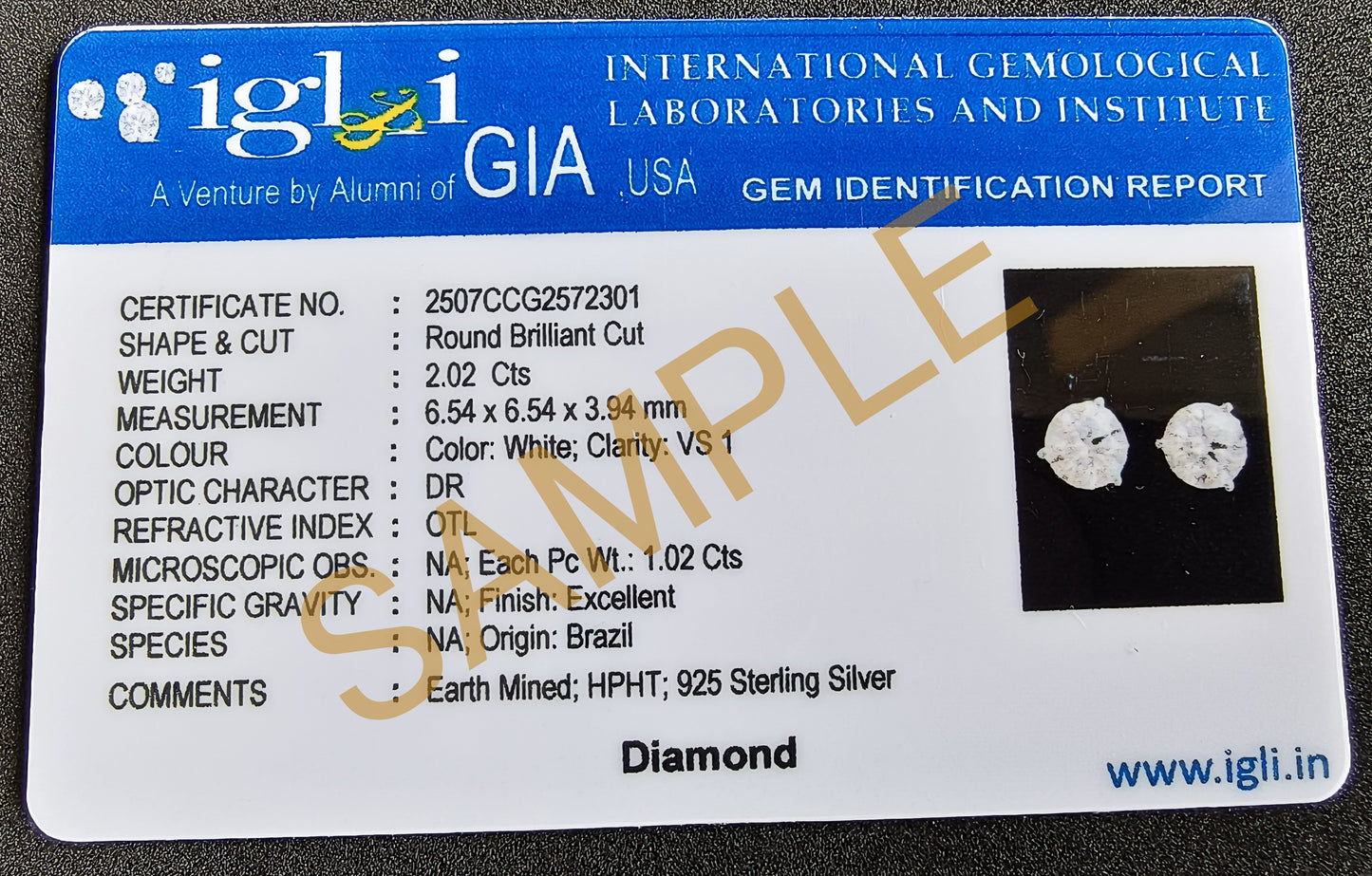 4.00 Ct White Diamond Solitaire Stud Earrings – Certified Luxury in 925 Silver