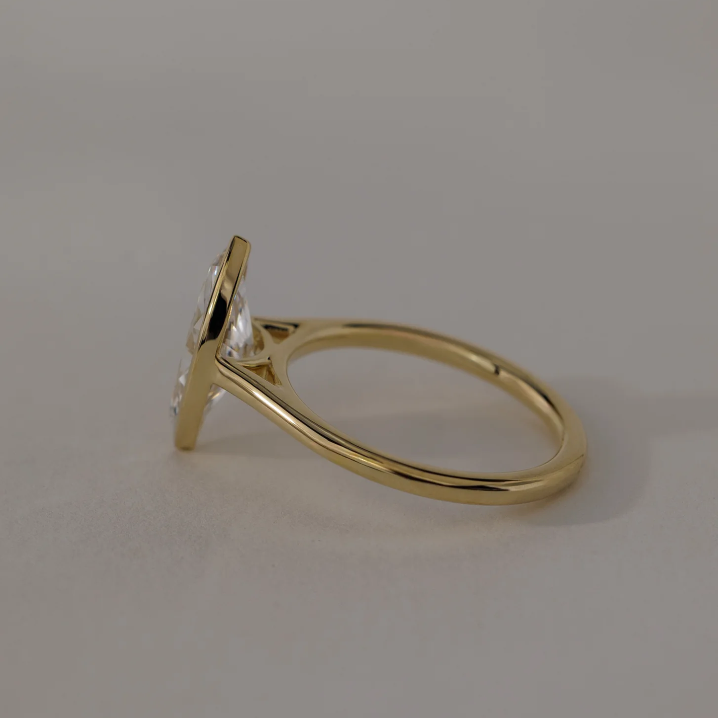6.74 Ct Marquise Cut White Diamond Solitaire Ring | F Color VS1 | 14K Gold Plated Silver Brilliance
