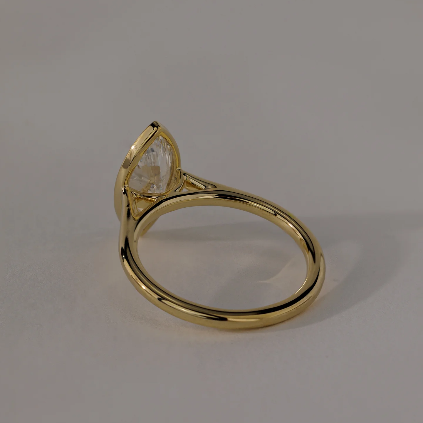 6.74 Ct Marquise Cut White Diamond Solitaire Ring | F Color VS1 | 14K Gold Plated Silver Brilliance