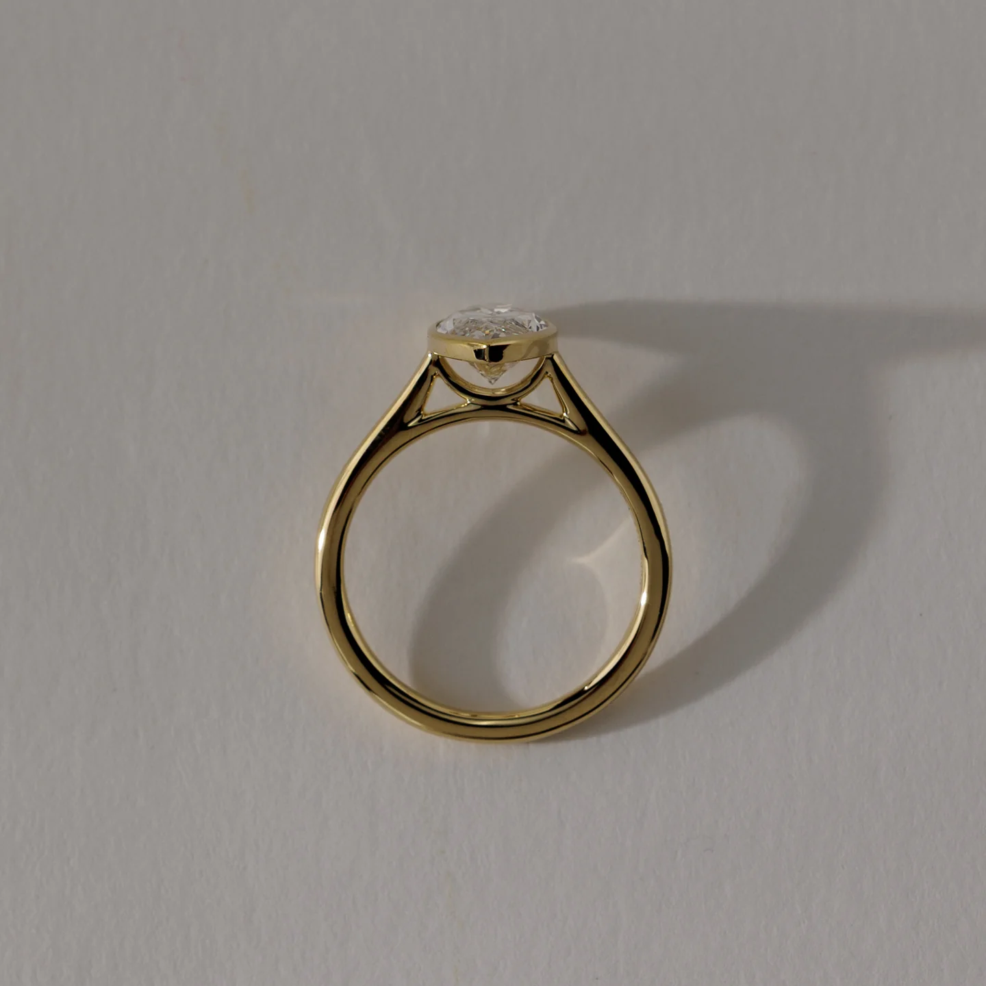 6.74 Ct Marquise Cut White Diamond Solitaire Ring | F Color VS1 | 14K Gold Plated Silver Brilliance