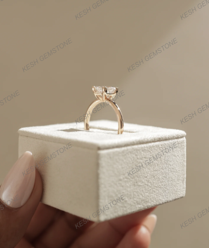 5.90 Ct Certified Princess Cut White Diamond Solitaire Ring | 4-Claw Basket Setting | 14K Yellow Gold Plated 925 Silver