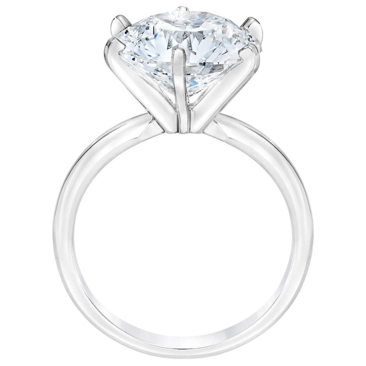 Certified 5 Carat Round Brilliant Diamond Solitaire Engagement Ring | G-H Color, VS Clarity | 14K Gold Finish