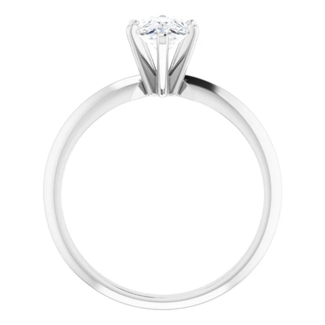 Certified 1 Carat Pear Cut Diamond Solitaire Engagement Ring | G-H Color, VS Clarity | 14K Gold Finish