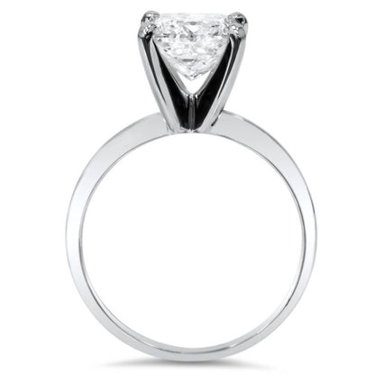 Certified 2 Carat Round Brilliant Diamond Solitaire Engagement Ring | G-H Color, VS Clarity | 14K Gold Finish