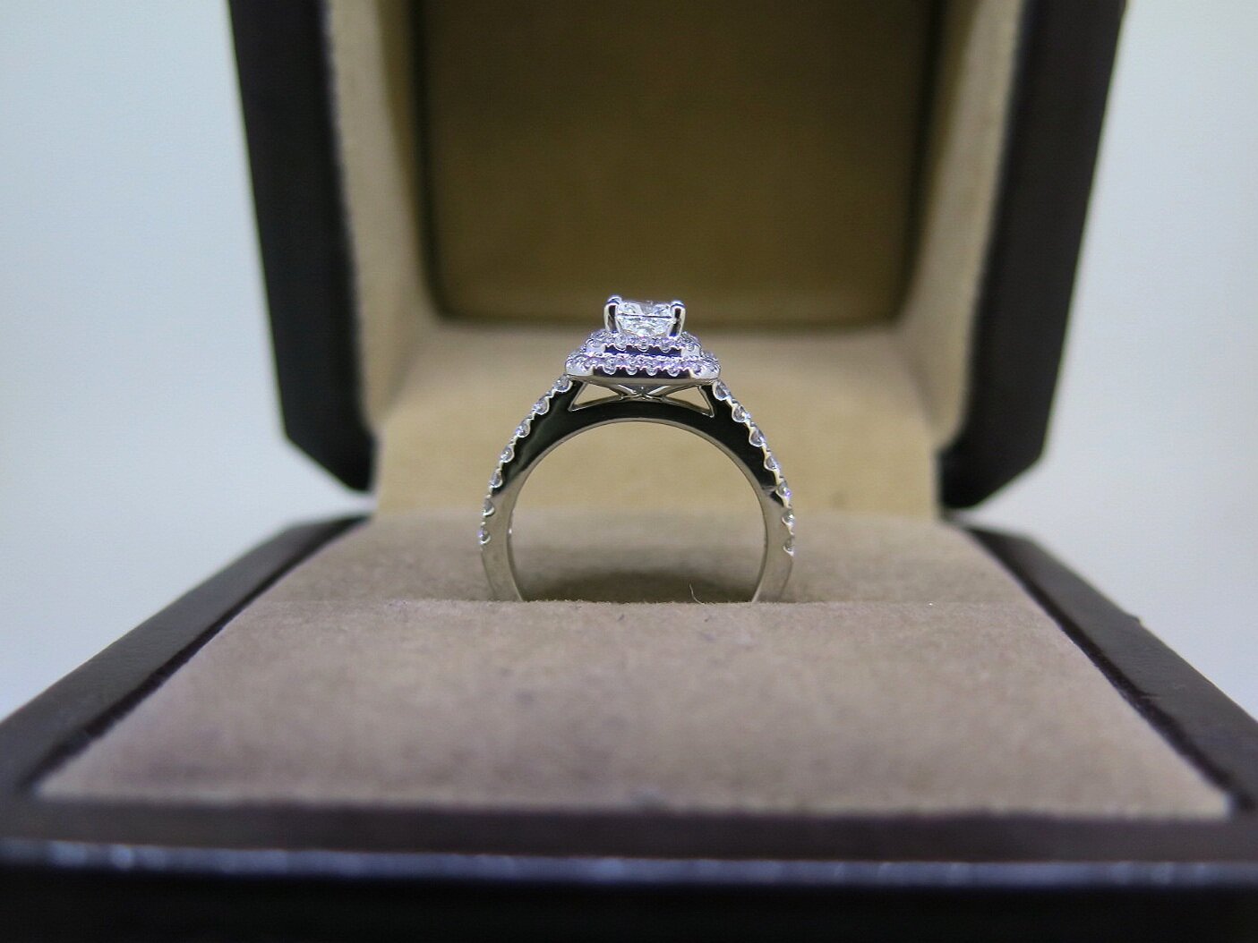 Cushion Cut Double Halo Diamond Engagement Ring | Exceptional Sparkle & Timeless Elegance