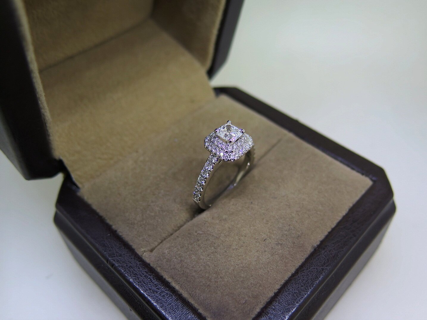 Cushion Cut Double Halo Diamond Engagement Ring | Exceptional Sparkle & Timeless Elegance