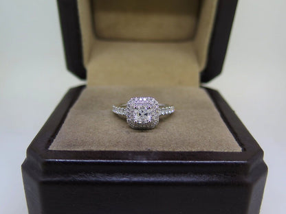 Cushion Cut Double Halo Diamond Engagement Ring | Exceptional Sparkle & Timeless Elegance