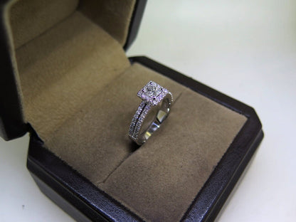 Princess Cut Halo Diamond Engagement Ring | Stunning Brilliance & Timeless Design