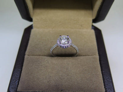 Double Edge Round Diamond Engagement Ring | Brilliant Design with Timeless Elegance