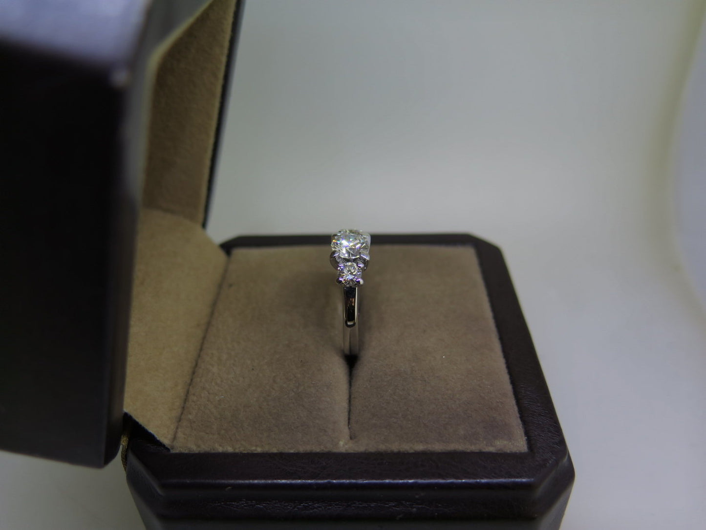 Elegant Diamond Trinity Ring | Three-Stone Design Symbolizing Past, Present & Future