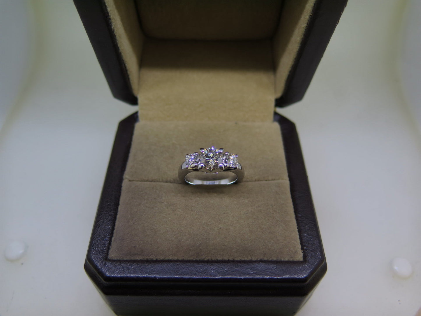 Elegant Diamond Trinity Ring | Three-Stone Design Symbolizing Past, Present & Future