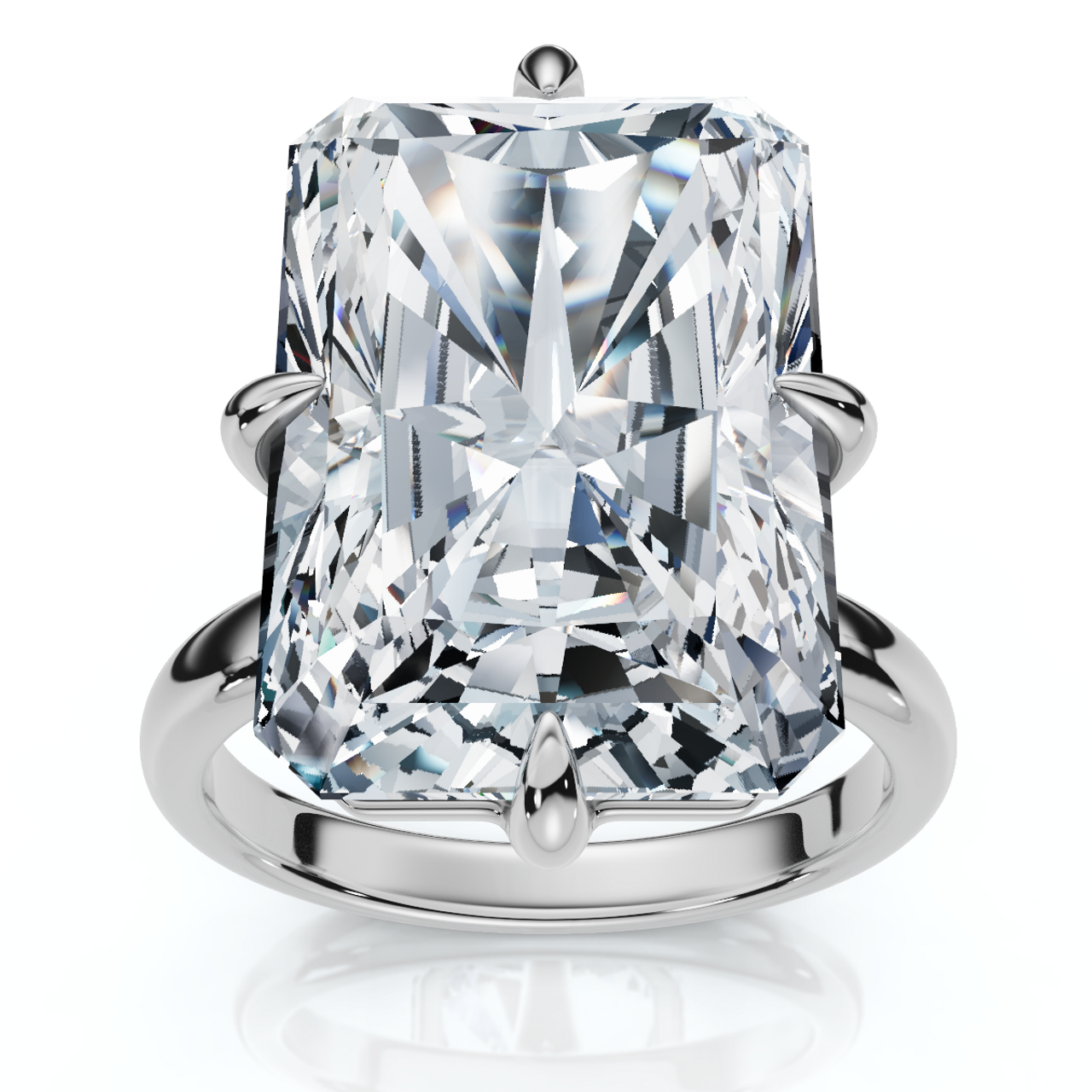 Certified 6 Carat Radiant Cut Diamond Solitaire Engagement Ring | G-H Color, VS Clarity | 14K Gold Finish