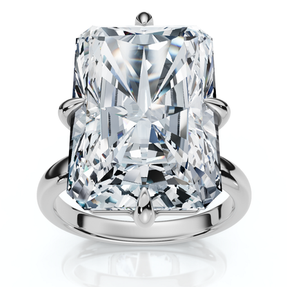 Certified 6 Carat Radiant Cut Diamond Solitaire Engagement Ring | G-H Color, VS Clarity | 14K Gold Finish
