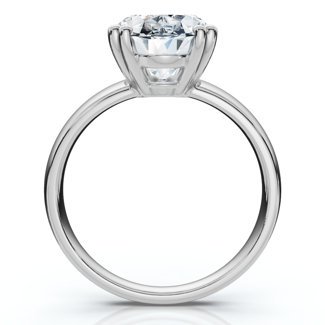 Certified 4 Carat Oval Cut Diamond Solitaire Engagement Ring | G-H Color, VS Clarity | 14K Gold Finish