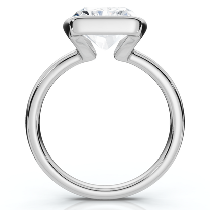 Certified 4 Carat Radiant Cut Diamond Solitaire Engagement Ring | D-E Color, VS Clarity | 14K Gold Finish