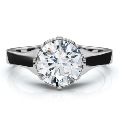 1.50 Ct Round Cut Diamond Men’s Signet Ring in 14K Gold Finish | D-E Color, VS Clarity | Certified