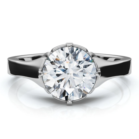 1.50 Ct Round Cut Diamond Men’s Signet Ring in 14K Gold Finish | D-E Color, VS Clarity | Certified
