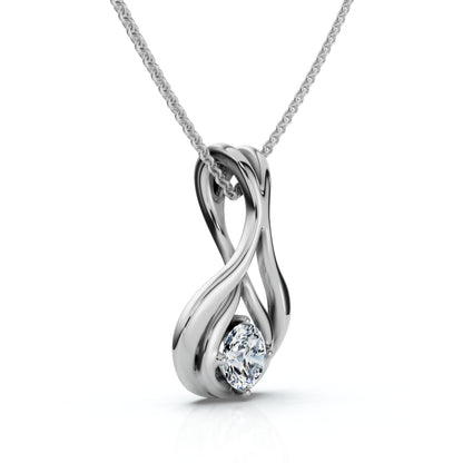 5.00 Ct Natural Diamond Lotus Pendant in 14K White Gold | Earth-Mined | E–F Color, VS Clarity | Certified by IGL&I
