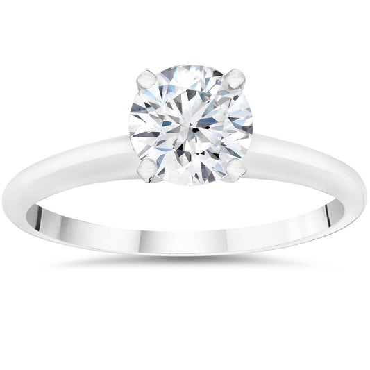 Certified 2 Carat Round Brilliant Diamond Solitaire Engagement Ring | G-H Color, VS Clarity | 14K Gold Finish