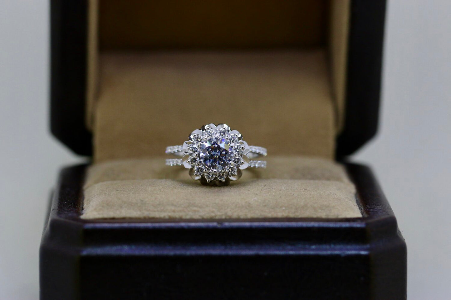 Diamond Cluster Pavé Set Engagement Ring | Brilliant Sparkle & Timeless Design