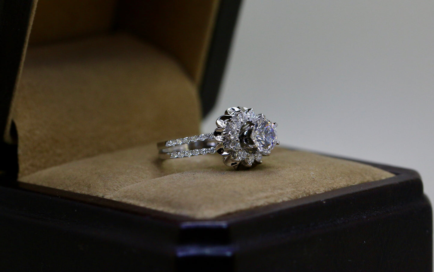 Diamond Cluster Pavé Set Engagement Ring | Brilliant Sparkle & Timeless Design