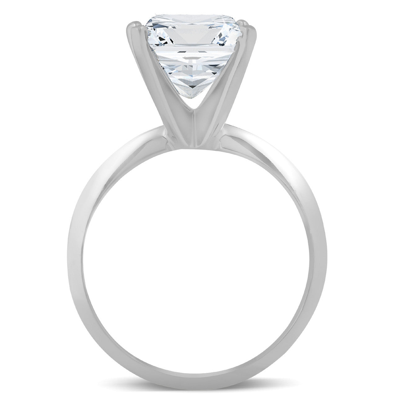 Certified 3.30 Carat Cushion Cut Diamond Solitaire Engagement Ring | G-H Color, VS Clarity | 14K Gold Finish