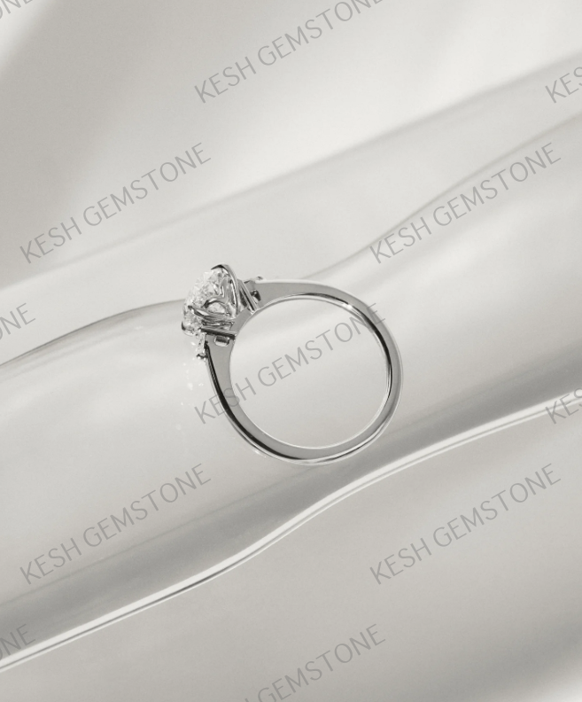 Oval Trilogy Diamond Engagement Ring in 925 Silver with 14K Gold Plating – 4.85 Ct
