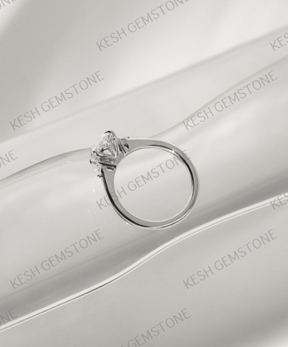 Oval Trilogy Diamond Engagement Ring in 925 Silver with 14K Gold Plating – 4.85 Ct