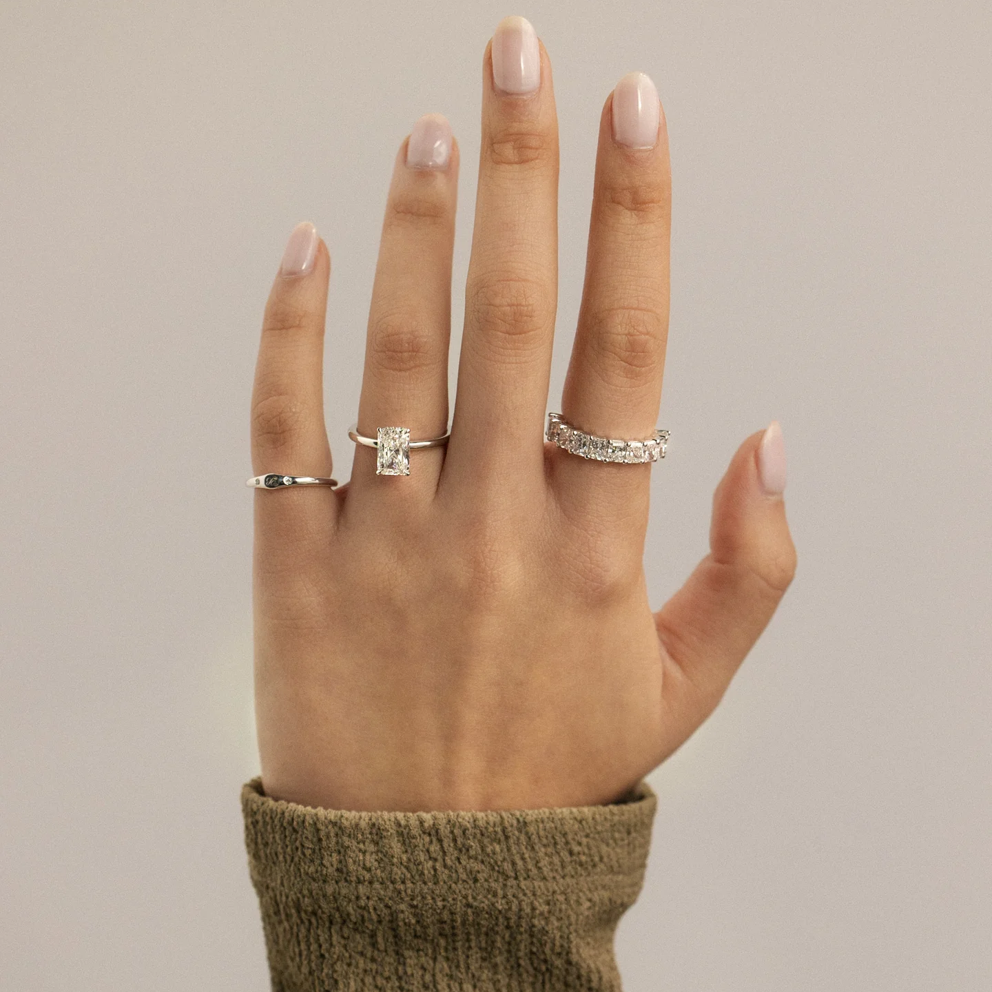 5.90 Ct Radiant Cut White Diamond Solitaire Ring | G Color VVS1 | 14K Gold Plated 925 Silver
