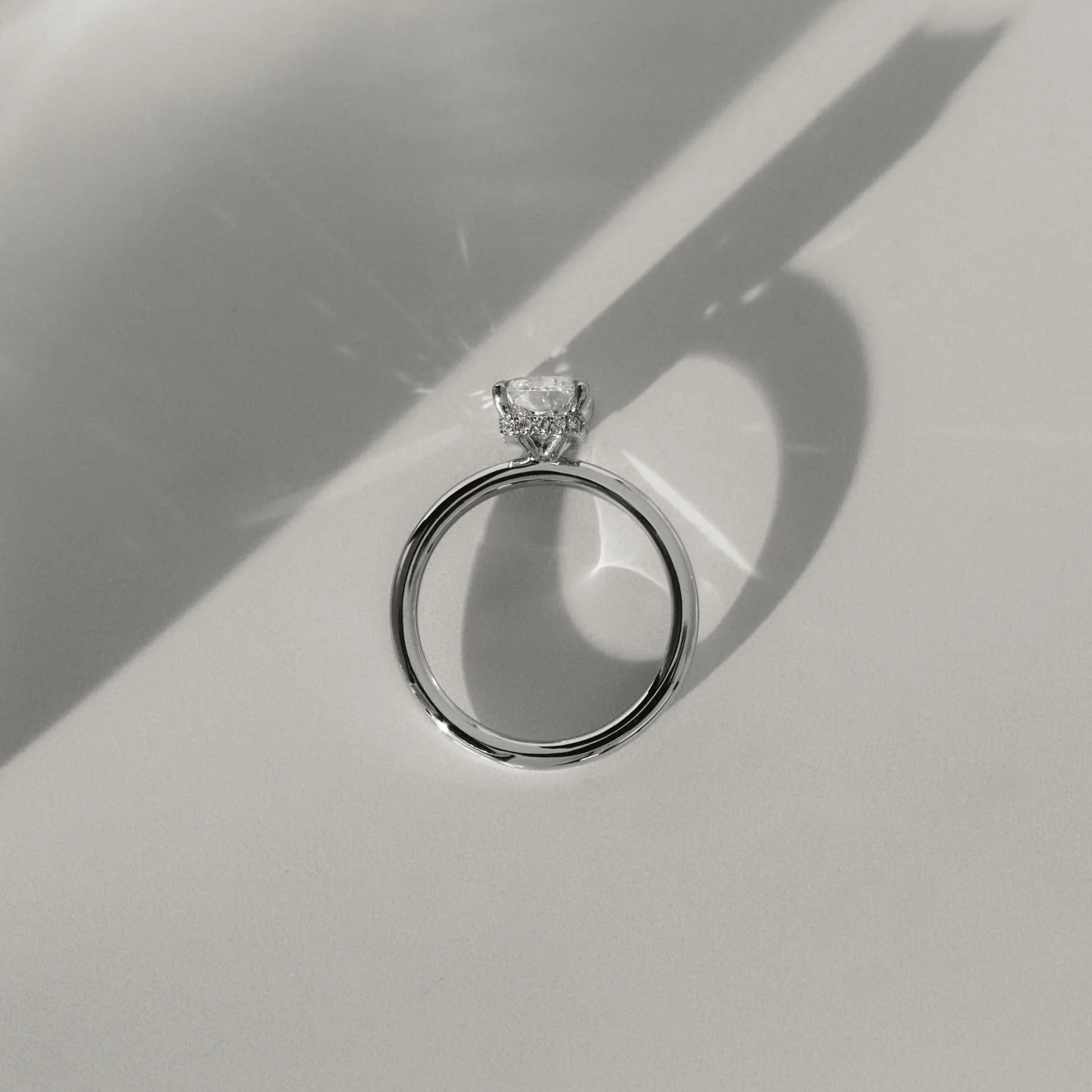 5.90 Ct Radiant Cut White Diamond Solitaire Ring | G Color VVS1 | 14K Gold Plated 925 Silver
