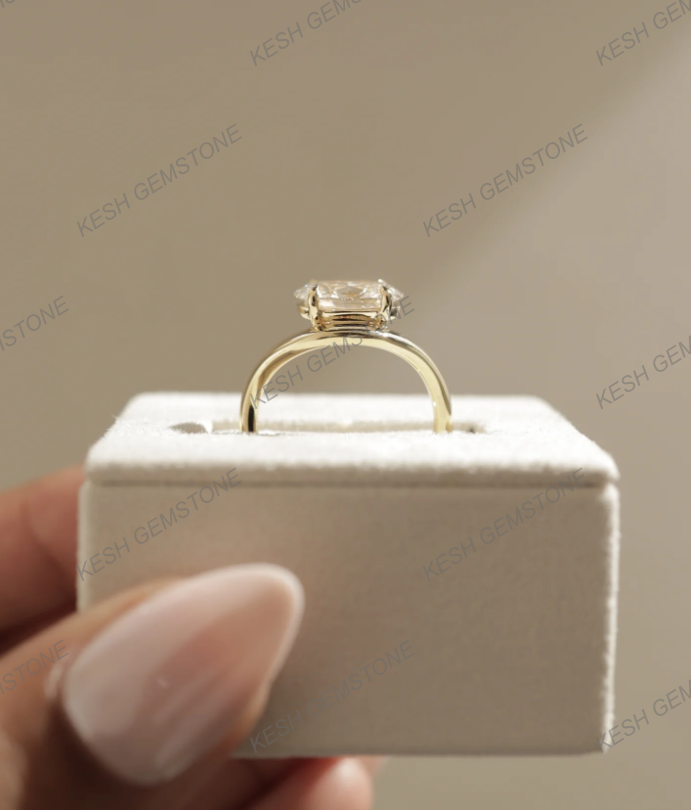 2.09 Ct Certified Oval Cut White Diamond Twist Band Ring in 925 Silver with 14K Gold Plating – Elegant Solitaire Design