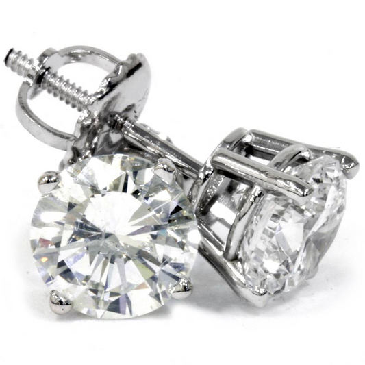 2 Ct TW Sylvie Round Diamond Stud Earrings | G–H Color, VS2–SI1 Clarity | 14K White Gold Finish with Push Butterfly Backs (Copy)