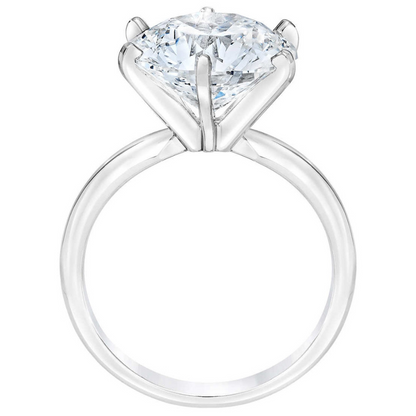 Certified 5 Carat Round Brilliant Diamond Solitaire Engagement Ring | G-H Color, VS Clarity | 14K Gold Finish