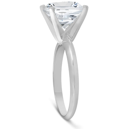 Certified 3.30 Carat Cushion Cut Diamond Solitaire Engagement Ring | G-H Color, VS Clarity | 14K Gold Finish