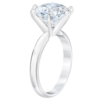 Certified 5 Carat Round Brilliant Diamond Solitaire Engagement Ring | G-H Color, VS Clarity | 14K Gold Finish